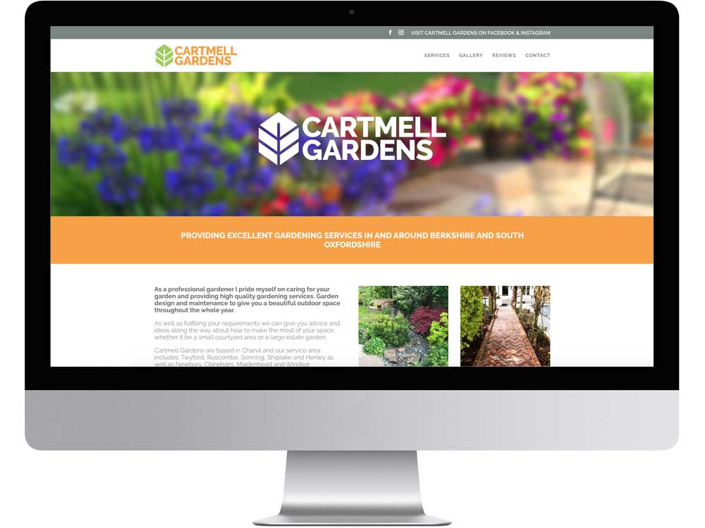 Modern WordPress web design for a professional gardening company.