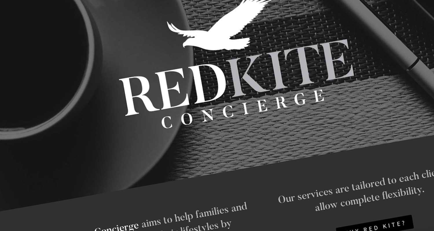 image of a website header showing a professional logo design for a concierge business