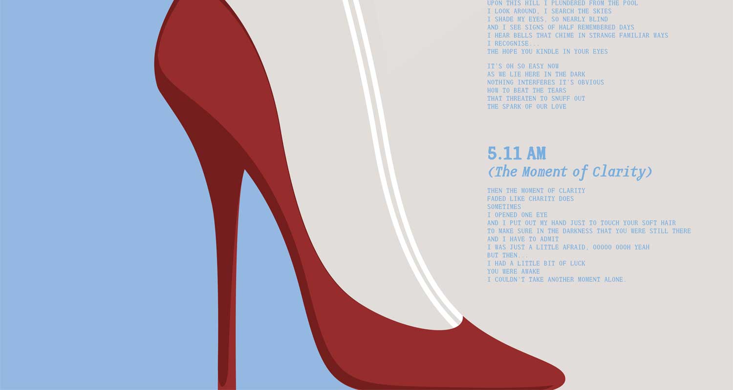Detail of a music poster, created by Oxfordshire designer