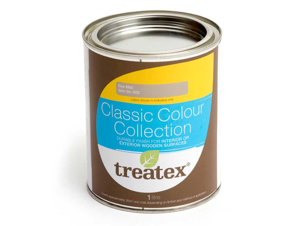 Paint tin label designed by graphic design studio near Oxford