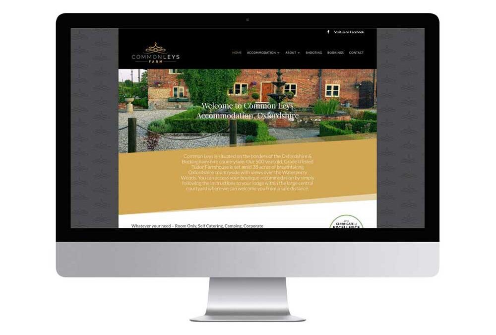 Oxford web design for Common Leys Farm accommodation, near Oxford