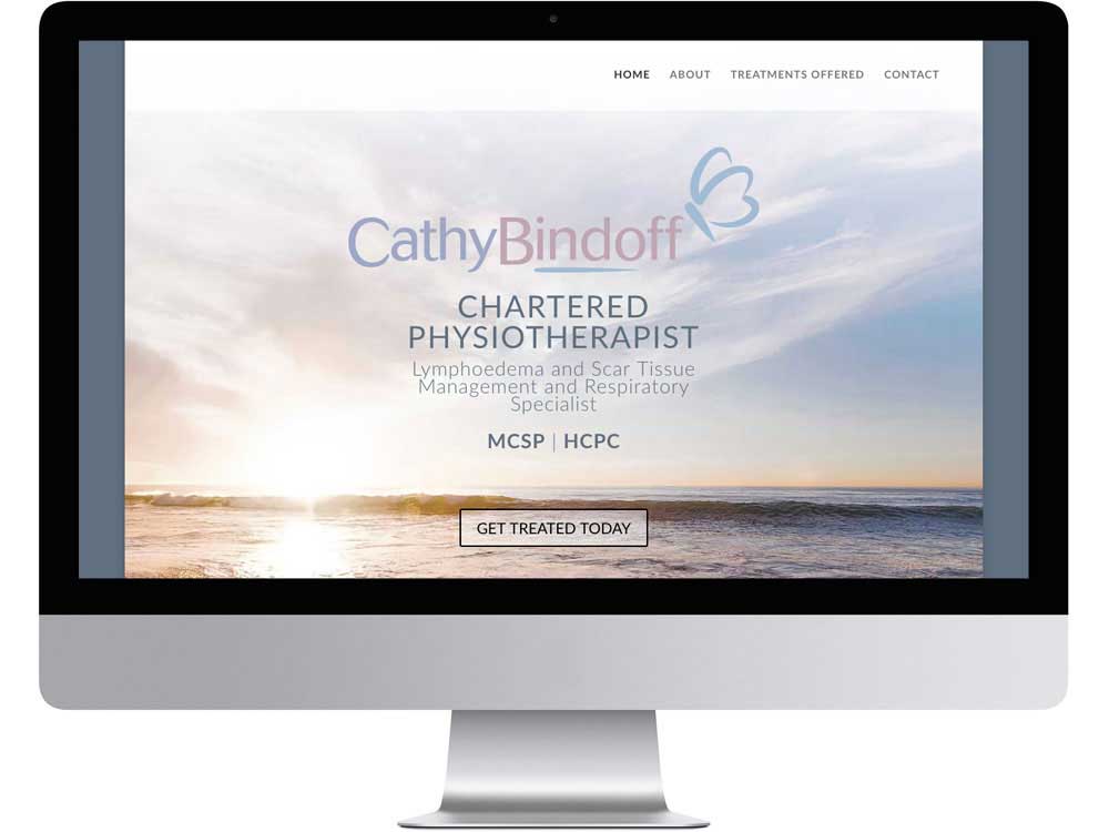 Modern WordPress web design for a lymphoedema and scar tissue and injury specialist.
