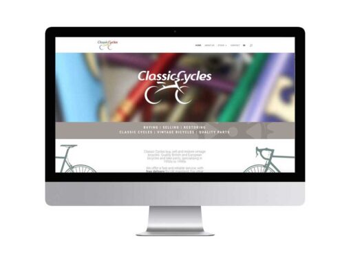 Classic Cycles ecommerce web design, created by professional web designer near Aylesbury
