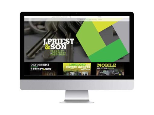 J Priest and Son, security and property solutions – custom web design in Witney