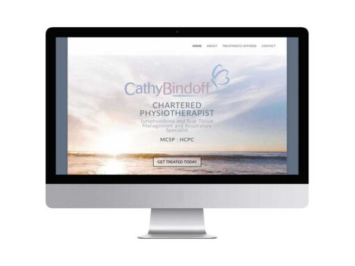 Aylesbury website design for Cathy Bindoff, chartered physiotherapist