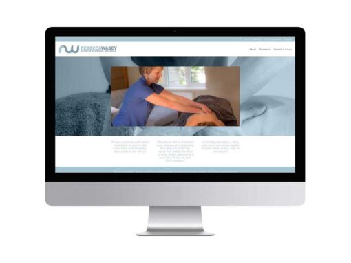 Rebecca Wasey, sport and remedial massage therapy – branding and website design in High Wycombe