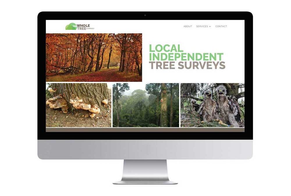 Website design for The Whole Tree Company, based near Port Meadow and Wolvercote, Oxford