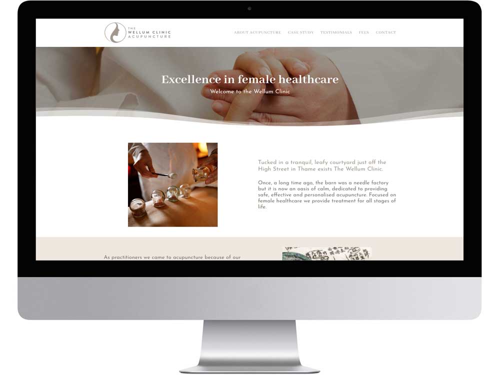 Thame acupuncture and female healthcare website, by Oxfordshire web designer